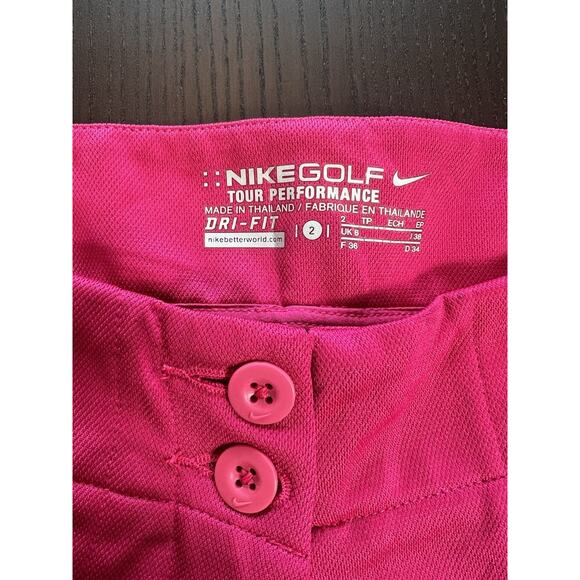 Nike Golf Tour Performance Dri-Fit Pink Women’s Shorts, Size 2 - Picture 2 of 7